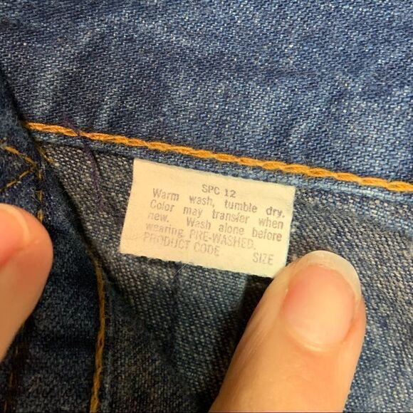 RARE Vintage 1970's Levi's Fashion Orange Tag Wide Leg Ultra Hi Rise Jeans - Picture 10 of 11